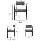 Modern Industrial Dining Chairs ( 2) with Iron by Home