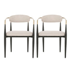 Modern Industrial Dining Chairs ( 2) with Iron by Home