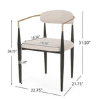 Modern Industrial Dining Chairs ( 2) with Iron by Home