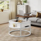 Round Lift Top Coffee Table with Hidden Storage