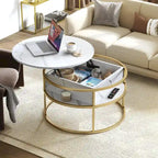 Round Lift Top Coffee Table with Hidden Storage