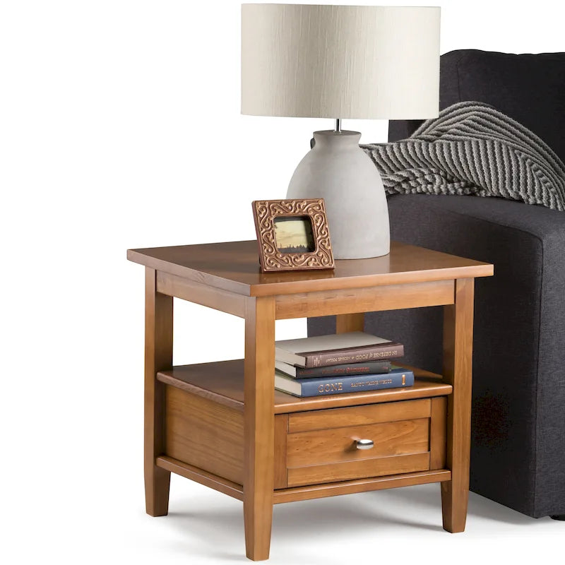 20 inch Wide Rectangle Transitional Side Table - 20 inch Wide