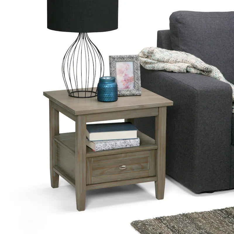 20 inch Wide Rectangle Transitional Side Table - 20 inch Wide