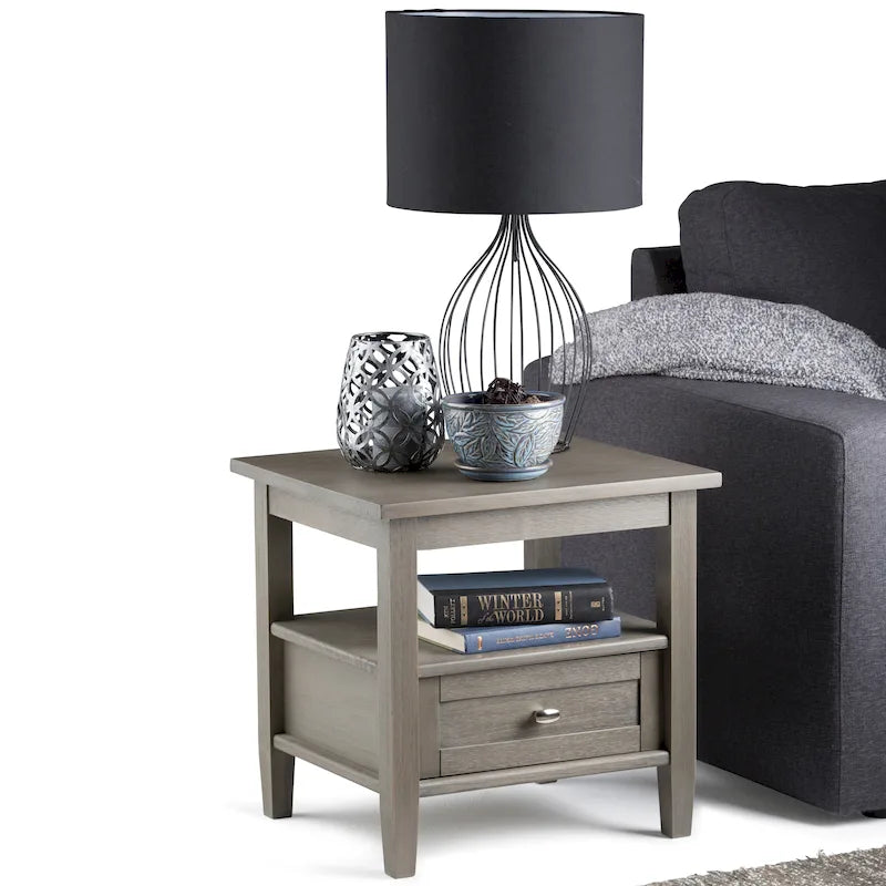 20 inch Wide Rectangle Transitional Side Table - 20 inch Wide