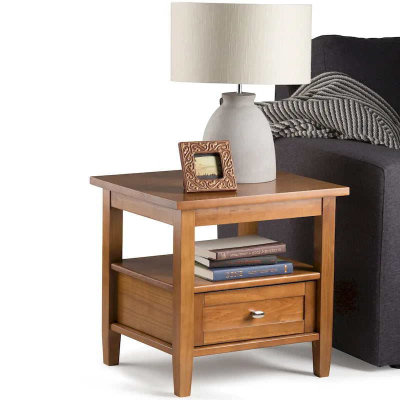 20 inch Wide Rectangle Transitional Side Table - 20 inch Wide