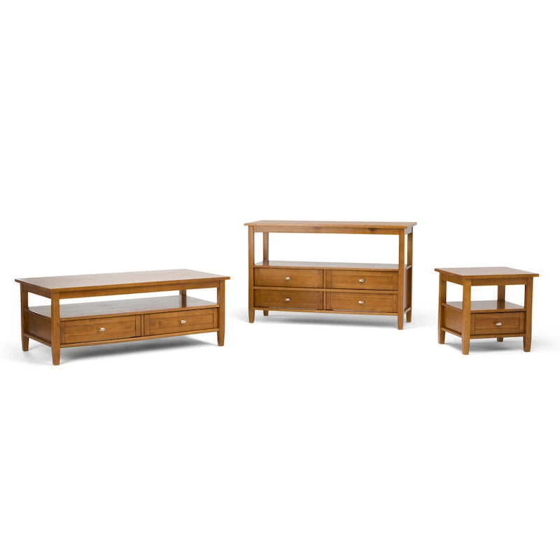 20 inch Wide Rectangle Transitional Side Table - 20 inch Wide