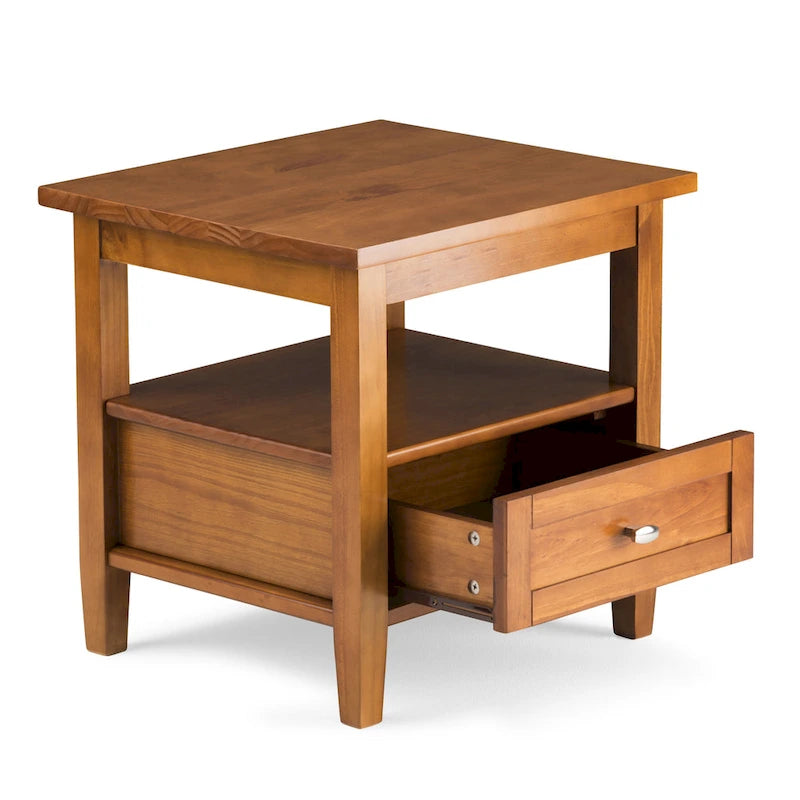 20 inch Wide Rectangle Transitional Side Table - 20 inch Wide