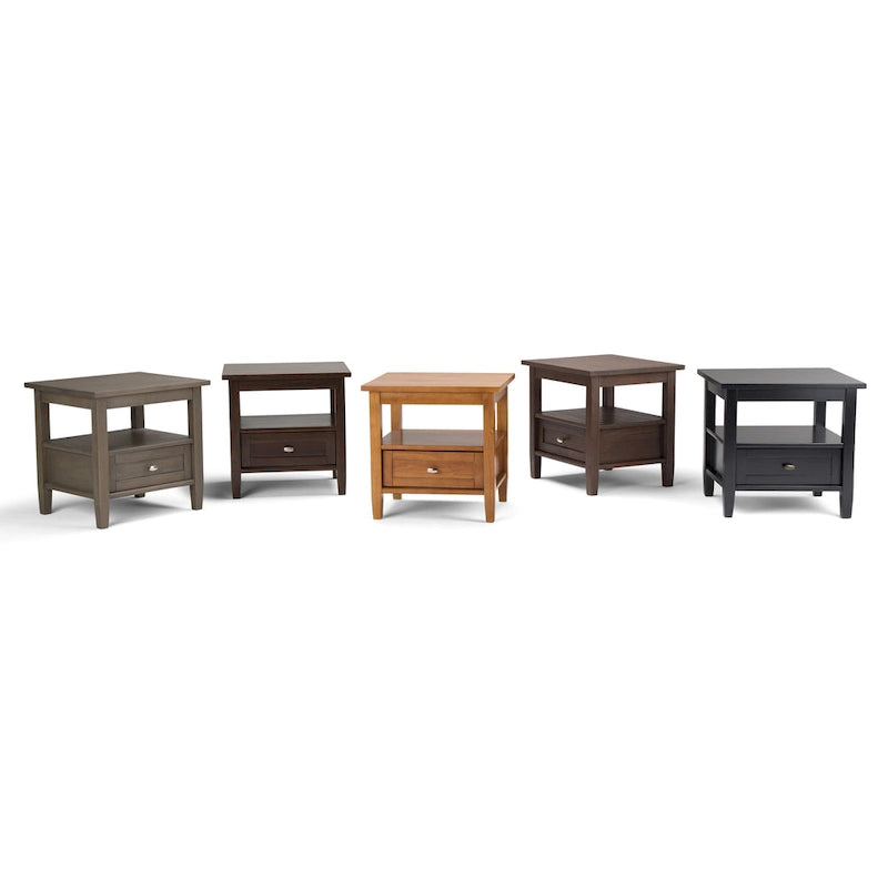 20 inch Wide Rectangle Transitional Side Table - 20 inch Wide