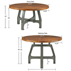Round Dining/Gathering Table - amber/ graphite