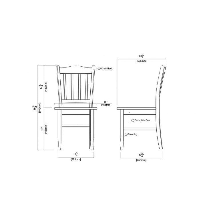 Shaker Side Dining Chairs ( 2)