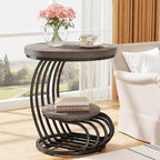 Round Table, 2 Side Table for Living Room