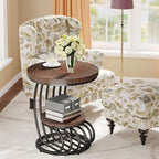 Round Table, 2 Side Table for Living Room