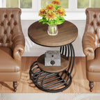 Round Table, 2 Side Table for Living Room