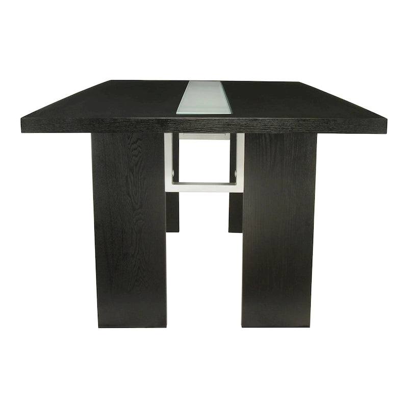 of Contemporary 76-inch Glass Dining Table With