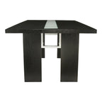 of Contemporary 76-inch Glass Dining Table With