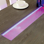 of Contemporary 76-inch Glass Dining Table With