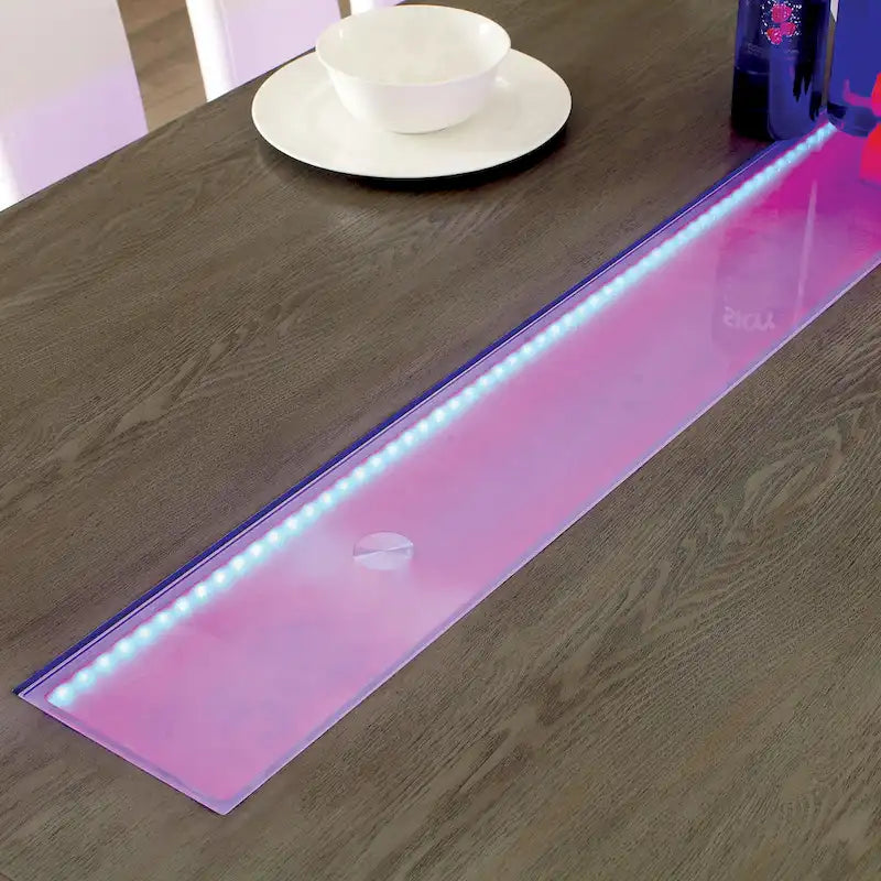 of Contemporary 76-inch Glass Dining Table With