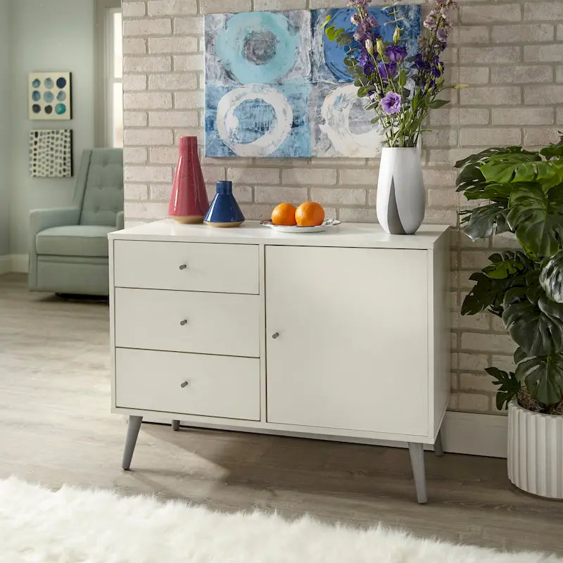 3-Drawer Mid-Century Modern Buffet/Sideboard