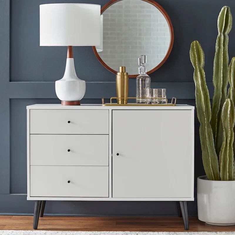 3-Drawer Mid-Century Modern Buffet/Sideboard