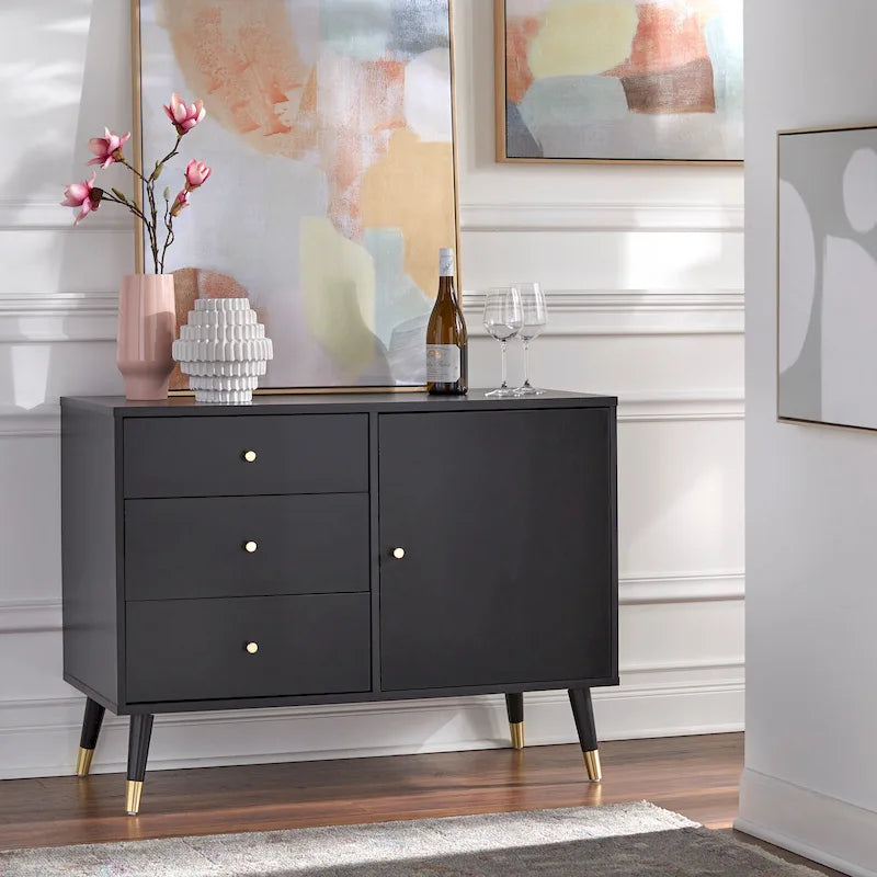 3-Drawer Mid-Century Modern Buffet/Sideboard