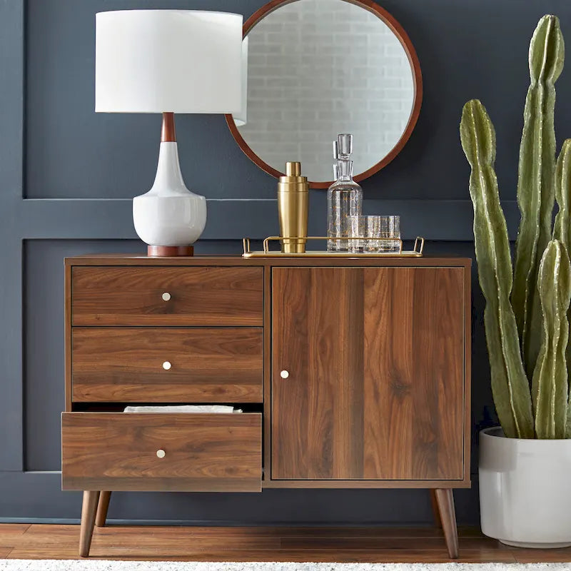 3-Drawer Mid-Century Modern Buffet/Sideboard