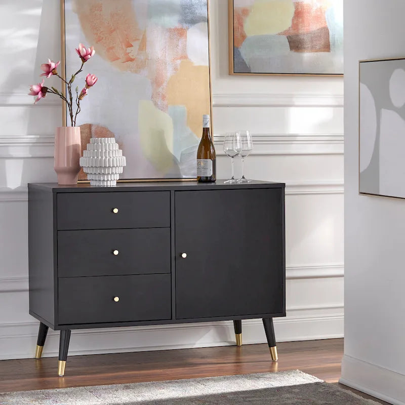 3-Drawer Mid-Century Modern Buffet/Sideboard