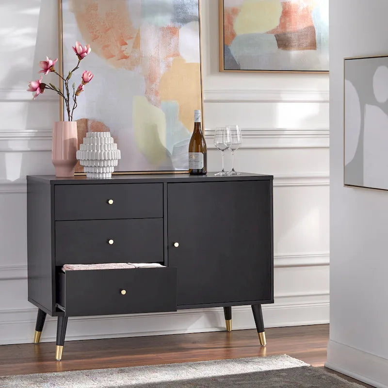 3-Drawer Mid-Century Modern Buffet/Sideboard