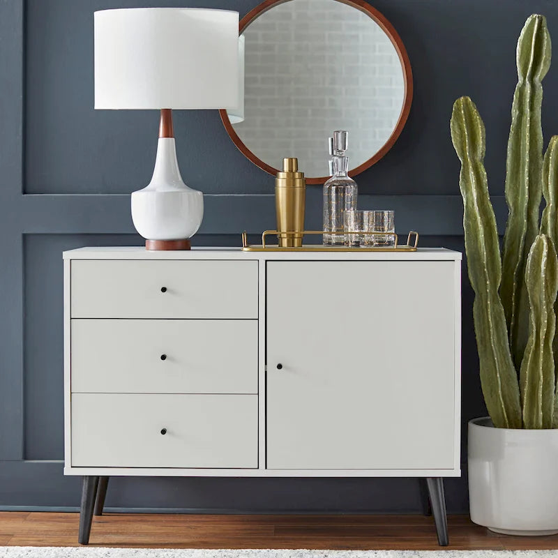 3-Drawer Mid-Century Modern Buffet/Sideboard