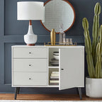 3-Drawer Mid-Century Modern Buffet/Sideboard