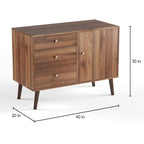 3-Drawer Mid-Century Modern Buffet/Sideboard