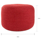 Round Indoor/Outdoor Polyester Pouf Ottoman/ Stool - 18X18X12
