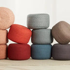 Round Indoor/Outdoor Polyester Pouf Ottoman/ Stool - 18X18X12