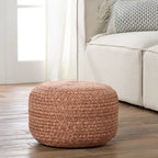 Round Indoor/Outdoor Polyester Pouf Ottoman/ Stool - 18X18X12
