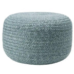 Round Indoor/Outdoor Polyester Pouf Ottoman/ Stool - 18X18X12