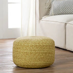 Round Indoor/Outdoor Polyester Pouf Ottoman/ Stool - 18X18X12