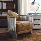 IndustrIal Top Grain Accent Chair