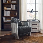 IndustrIal Top Grain Accent Chair