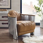 IndustrIal Top Grain Accent Chair