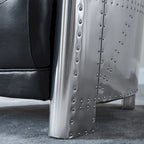 IndustrIal Top Grain Accent Chair