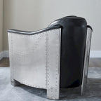 IndustrIal Top Grain Accent Chair