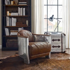 IndustrIal Top Grain Accent Chair
