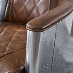 IndustrIal Top Grain Accent Chair