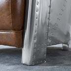 IndustrIal Top Grain Accent Chair