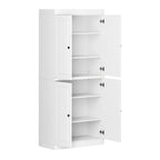 100% Pantry Cabinet with Frosted, Clear Glass or Solid Doors and Adjustable Shelves