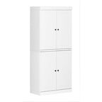100% Pantry Cabinet with Frosted, Clear Glass or Solid Doors and Adjustable Shelves