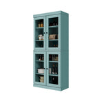 100% Pantry Cabinet with Frosted, Clear Glass or Solid Doors and Adjustable Shelves