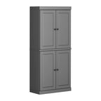 100% Pantry Cabinet with Frosted, Clear Glass or Solid Doors and Adjustable Shelves