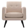 Mid Century Fabric Modern Accent Chair