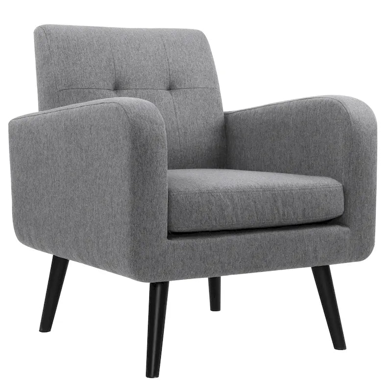 Mid Century Fabric Modern Accent Chair