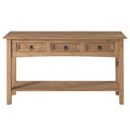 Wood Hall Table Console 3 Drawers